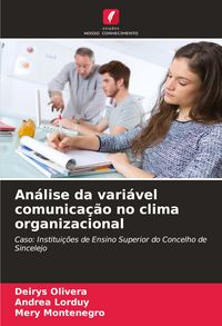Produktbild: An&aacute;lise da vari&aacute;vel comunica&ccedil;&atilde;o no clima organizacional