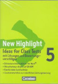 Produktbild: New Highlight, Allgemeine Ausgabe und Baden-W&uuml;rttemberg, Band 5: 9. Schuljahr, Ideas for Class Tests, CD-Extra, CD-ROM und CD auf einem Datentr&auml;ger