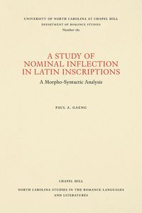 Produktbild: A Study of Nominal Inflection in Latin Inscriptions