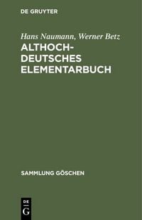 Produktbild: Althochdeutsches Elementarbuch