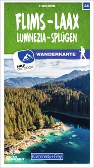 Produktbild: K&uuml;mmerly+Frey Wanderkarte 34 Flims, Laax 1:40.000