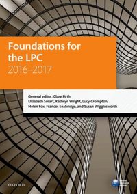 Produktbild: Firth, C: Foundations for the LPC 2016-2017