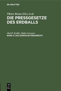 Produktbild: Das d&auml;nische Pre&szlig;recht