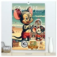 Produktbild: Die Maus - Mit Zw&ouml;lf munteren M&auml;usemomenten durchs Jahr (hochwertiger Premium Wandkalender 2026 DIN A2 hoch), Kunstdruck in Hochglanz