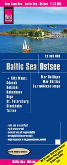 Produktbild: Reise Know-How Landkarte Ostsee (1:1.300.000) mit Stadtpl&auml;nen Danzig, Helsinki, Kopenhagen, Riga, St. Petersburg, Stockholm, Tallinn