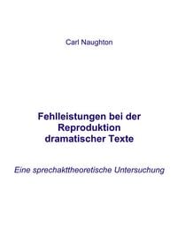 Produktbild: Fehlleistungen bei der Reproduktion dramatischer Texte