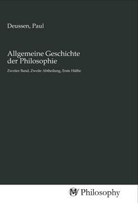 Produktbild: Allgemeine Geschichte der Philosophie
