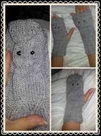 Produktbild: Strickanleitung Eulen Pulsw&auml;rmer