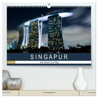 Produktbild: Singapur bei Nacht und Tag (hochwertiger Premium Wandkalender 2026 DIN A2 quer), Kunstdruck in Hochglanz