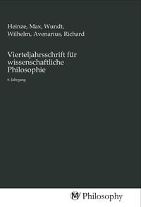 Produktbild: Vierteljahrsschrift f&uuml;r wissenschaftliche Philosophie