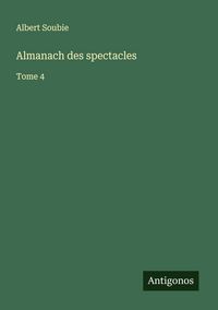 Produktbild: Almanach des spectacles