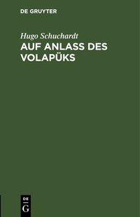 Produktbild: Auf Anlass des Volap&uuml;ks