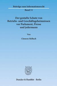 Bild vom Artikel Der gestufte Schutz von Betriebs- und Geschäftsgeheimnissen vor Parlament, Presse und jedermann. vom Autor Clemens Helbach