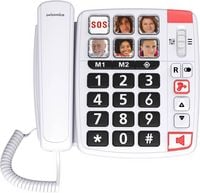 Produktbild: SwissVoice Xtra 1110 Schnurgebundenes Seniorentelefon Foto-Tasten, Freisprechen, inkl. Notrufsender, Wahlwiederholung Wei&szlig;
