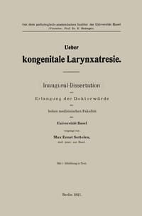 Produktbild: Ueber kongenitale Larynxatresie