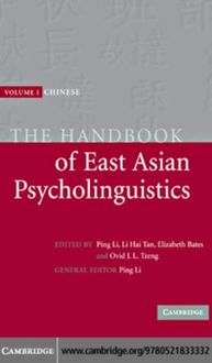 Produktbild: Handbook of East Asian Psycholinguistics: Volume 1, Chinese