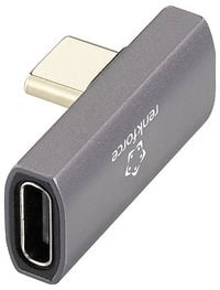 Produktbild: Renkforce USB4&reg;, USB-C&reg; Adapter [1x USB-C&reg; Stecker - 1x USB-C&reg; Buchse] RF-3778672 8K UHD, 90&deg; nach rechts gewinkelt