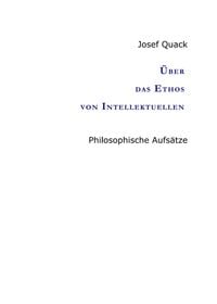 Produktbild: &Uuml;ber das Ethos von Intellektuellen