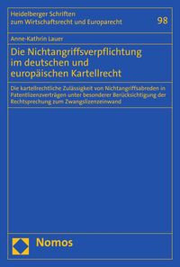 Produktbild: Die Nichtangriffsverpflichtung im deutschen und europ&auml;ischen Kartellrecht