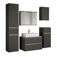 Produktbild: 6 tlg. Badm&ouml;bel-Set mit Waschbecken Cosila-A 80 cm