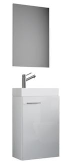 Produktbild: 3-tlg G&auml;ste WC Waschplatz Waschtisch Slito Spiegel