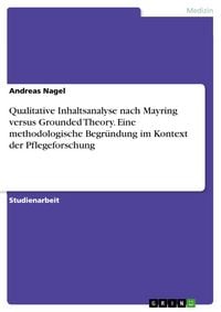 Produktbild: Qualitative Inhaltsanalyse nach Mayring versus Grounded Theory. Eine methodologische Begr&uuml;ndung im Kontext der Pflegeforschung