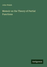 Produktbild: Memoir on the Theory of Partial Functions