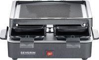 Produktbild: Severin 2370 Raclette Antihaftbeschichtung, 4 Pf&auml;nnchen, Grillfunktion Schwarz