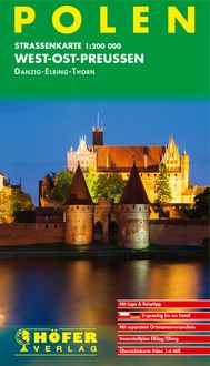 Produktbild: H&ouml;fer Stra&szlig;enkarte PL 011 Polen - West-Ost-Preussen 1:200.000