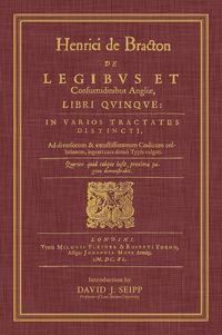 Produktbild: De Legibus Et Consuetudinibus Angliae, Libri Quinque