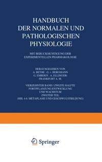 Produktbild: Handbuch der Normalen und Pathologischen Physiologie Fortpflanzung Entwicklung und Wachstum