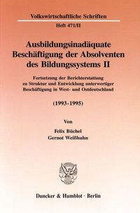 Produktbild: Ausbildungsinad&auml;quate Besch&auml;ftigung der Absolventen des Bildungssystems II.