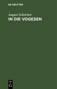Produktbild: In die Vogesen