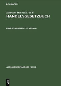 Produktbild: Handelsgesetzbuch / &sect;&sect; 425&ndash;460