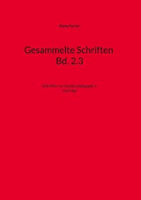 Produktbild: Gesammelte Schriften Bd. 2.3