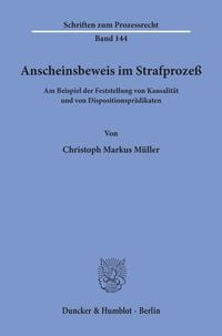 Produktbild: Anscheinsbeweis im Strafproze&szlig;