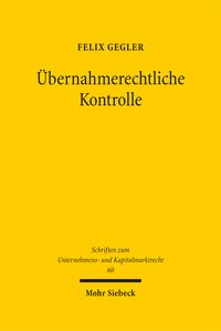 Produktbild: &Uuml;bernahmerechtliche Kontrolle
