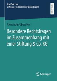 Produktbild: Besondere Rechtsfragen im Zusammenhang mit einer Stiftung & Co. KG