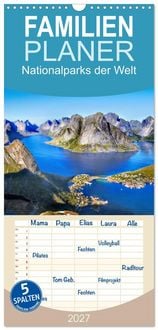 Produktbild: Familienplaner 2027 - Nationalparks der Welt mit 5 Spalten (Wandkalender, 21 x 45 cm) CALVENDO