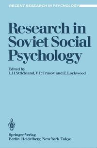 Produktbild: Research in Soviet Social Psychology