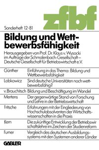 Produktbild: Bildung und Wettbewerbsf&auml;higkeit