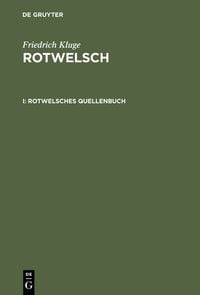 Produktbild: Rotwelsches Quellenbuch