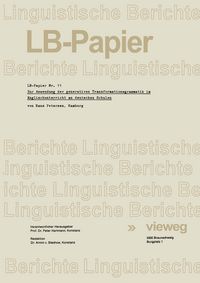 Produktbild: Zur Anwendung der generativen Transformationsgrammatik im Englischunterricht an deutschen Schulen