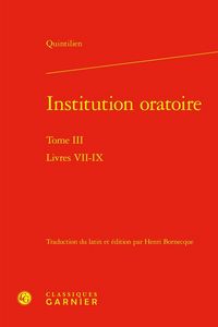 Produktbild: Institution Oratoire Tome 3 : Livres Vii-Ix