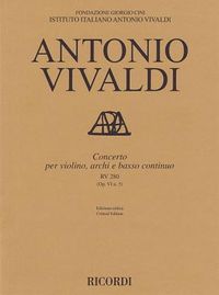 Produktbild: Concerto for Violin, Strings and Basso Continuo - Rv280, Op. 6 No. 5