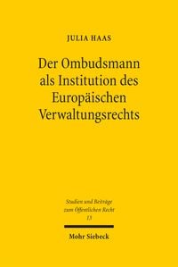 Produktbild: Der Ombudsmann als Institution des Europ&auml;ischen Verwaltungsrechts