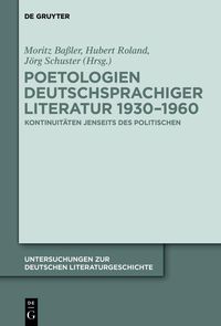 Produktbild: Poetologien deutschsprachiger Literatur 1930-1960