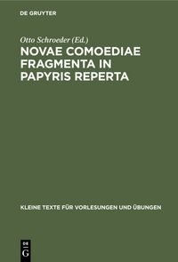 Produktbild: Novae comoediae fragmenta in papyris reperta