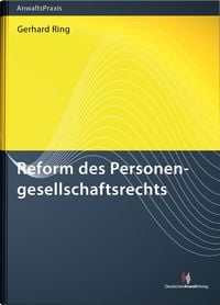 Produktbild: Reform des Personengesellschaftsrechts
