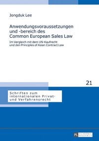 Produktbild: Anwendungsvoraussetzungen und -bereich des Common European Sales Law